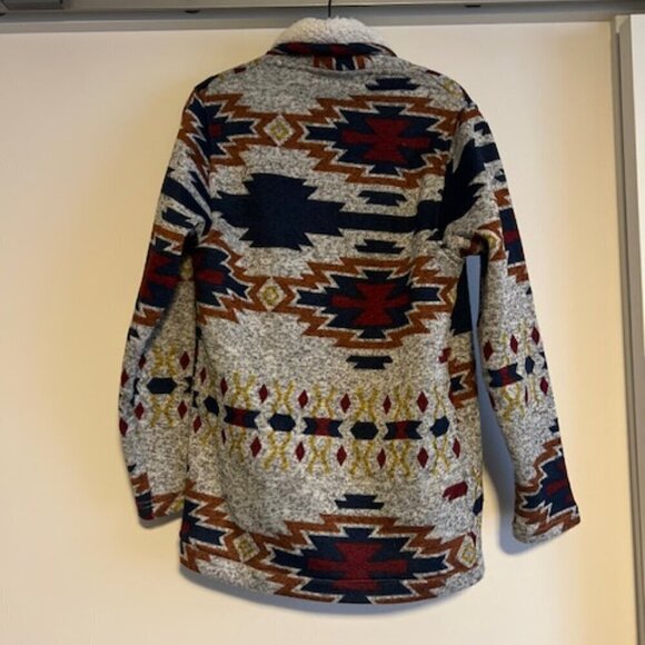 Canada Weather Gear Fleece Cardigan/Jacket Aztec size small - Picture 3 of 5